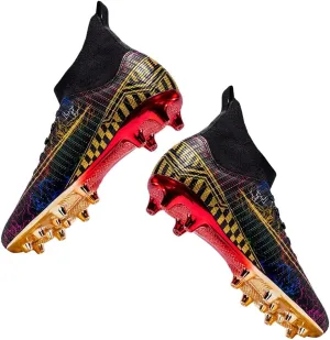 HESBITEUL Mens Athletic Outdoor Indoor Comfortable Soccer Shoes Boys Football Student Cleats Sneaker Shoes High Gripping Power
