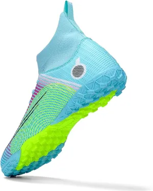 HESBITEUL Mens Athletic Outdoor Indoor Comfortable Soccer Shoes Boys Football Student Cleats Sneaker Shoes High Gripping Power