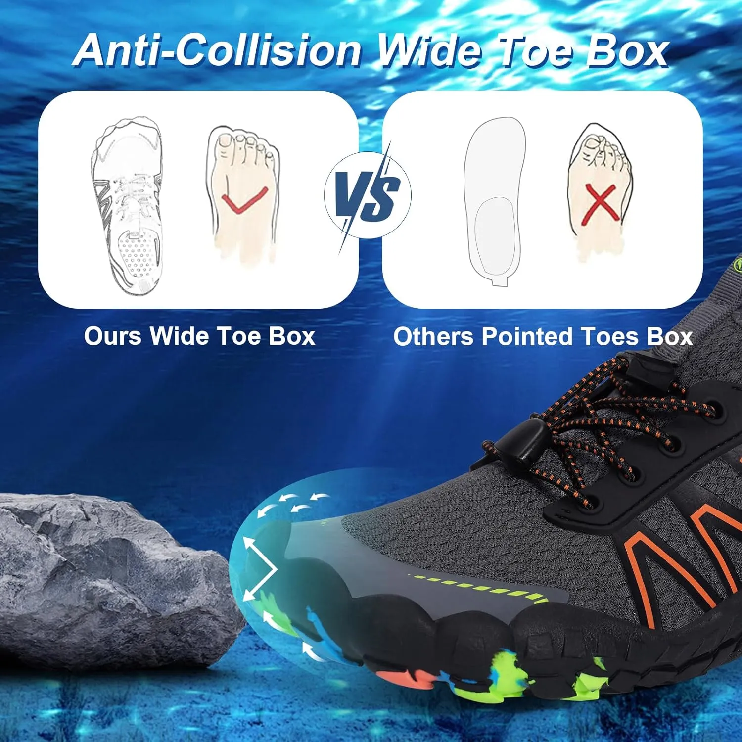 Hike Barefoot Shoes Women Men Non-Slip Healthy Breathable Fashion Trail Running Womens Mens Wide Toe Zero Drop Water Shoe