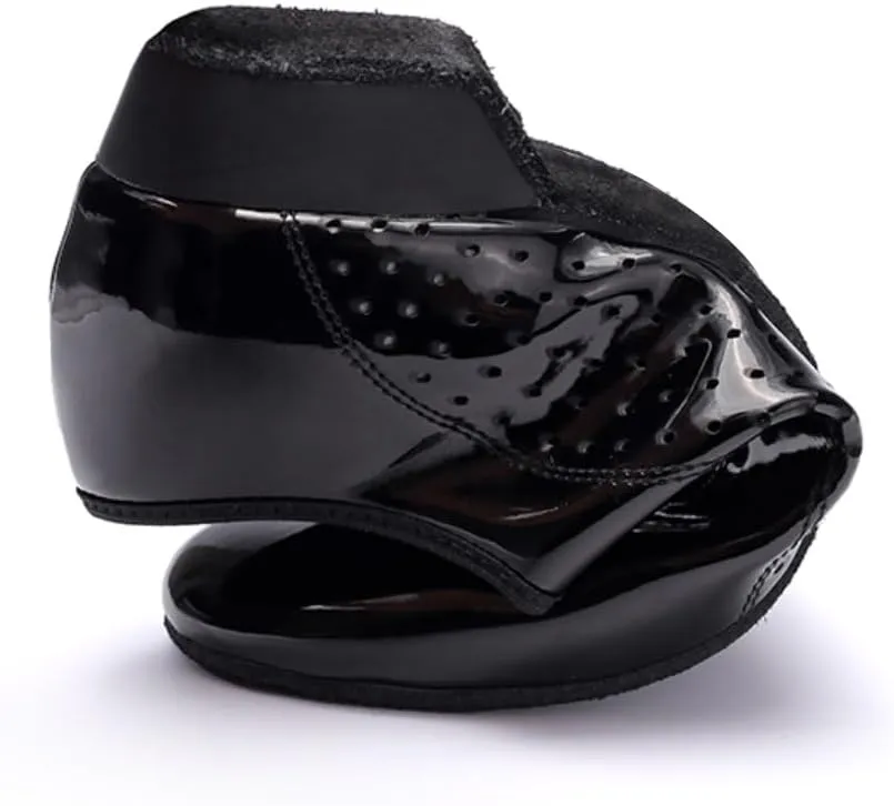 HIPPOSEUS Boy's Ballroom Dance Shoes Black Tango Salsa Latin Dancing Teaching Shoes,Model KCBD