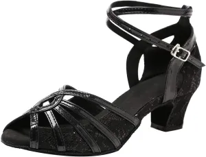 HIPPOSEUS Women's Latin Dance Shoes Ballroom Party Salsa Dance Practice Performance Shoes High Heel,Model 227
