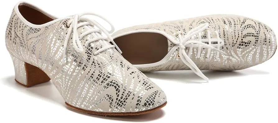 HIPPOSEUS Women's Latin Dance Shoes Closed Toe Ballroom Modern Salsa Dance Practice Shoes Split Sole