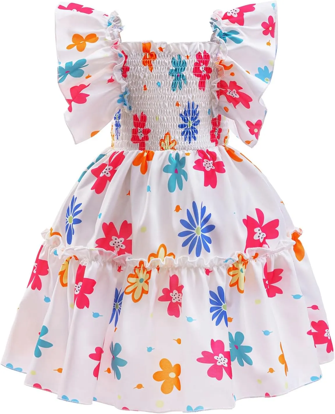 HNXDYY Little Girl Tutu Dress Ruffle Summer Holiday Casual Princess Dresses