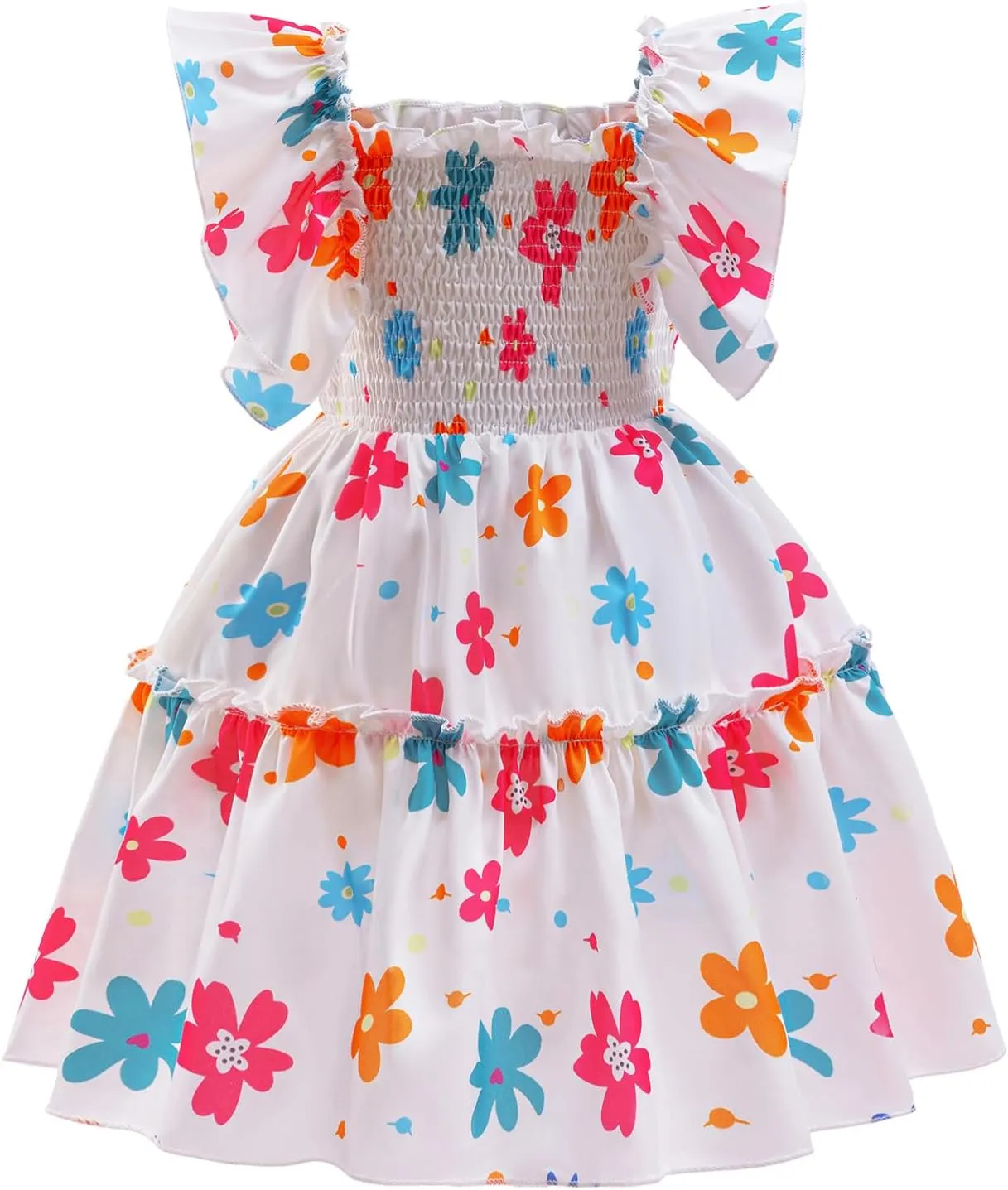 HNXDYY Little Girl Tutu Dress Ruffle Summer Holiday Casual Princess Dresses