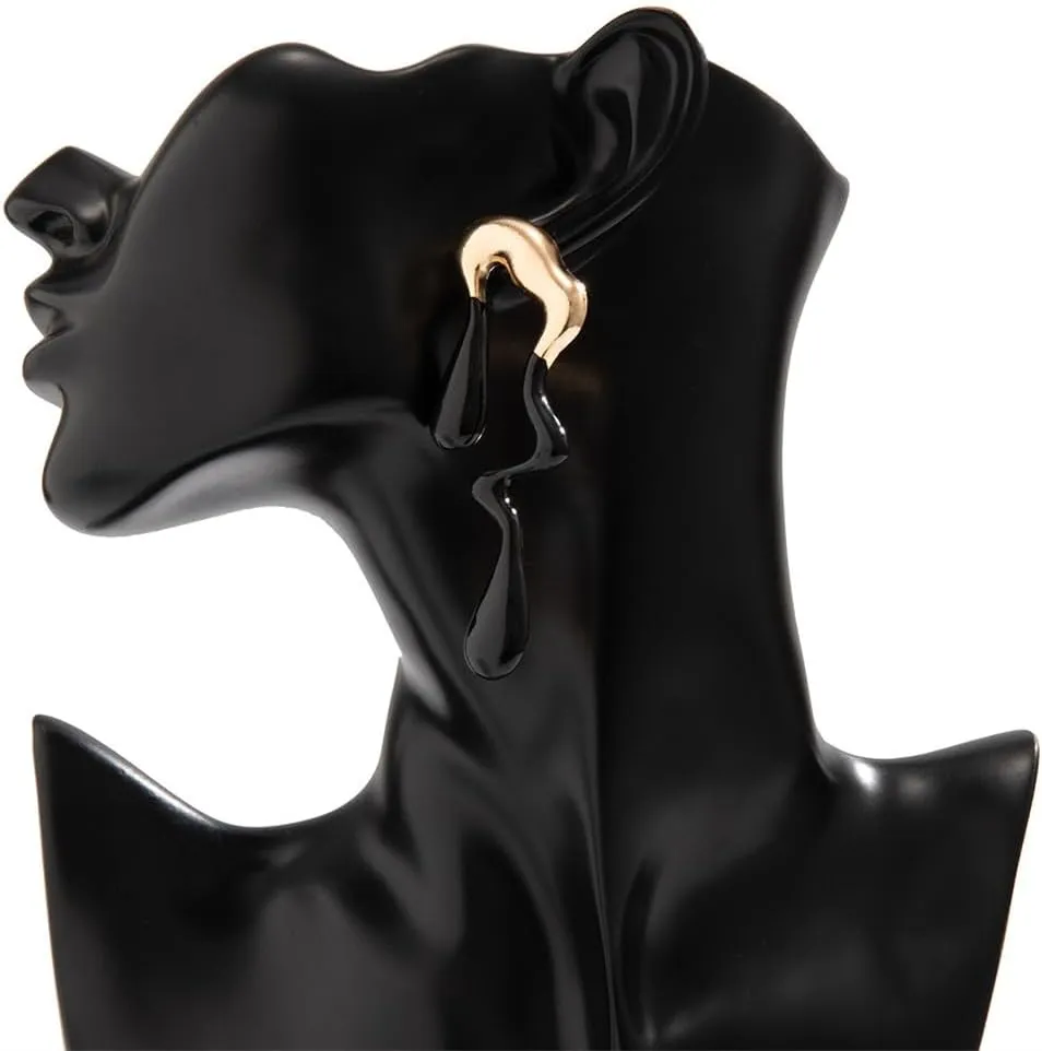 Irregular WaterDrop Earrings Melted Liquid Asymmetrical Drop Earrings for Women Embrace Minimalist Statement Earrings Jewelry
