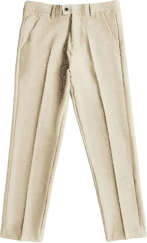 JEShifangjiusu Men's Business Suit Pants Casual Pants Slim Fit Flex Flat Front Pant Stretch Tapered Chino Pants Trousers (37,Khaki), Khaki, 37