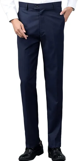 JEShifangjiusu Men's Comfort Stretch Cotton Chino Pants Slim-Fit Washed Business Pant Skinny Vintage Cargo Dress Pant (4X-Large,Dark Blue), Dark Blue, 4X-Large