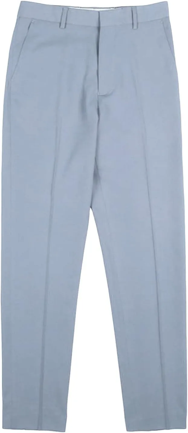 JEShifangjiusu Men's Flat Front Straight Fit Dress Pant Casual Skinny Stretch Chinos Pants Slim Fit Business Pant with Pocket (29,Light Blue), Light Blue, 29