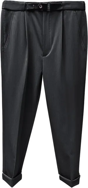 JEShifangjiusu Men's Slim Fit Dress Pant Stretch Flat Front Traveler Long Pant Fashion Casual Business Chino Pants, Black, 34