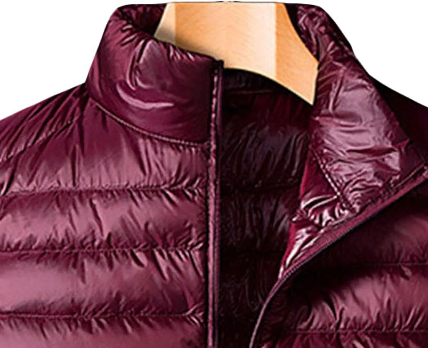 JEsilunmaMY Fall Winter Puffer Vest for Men Sleevelesss Down Jacket Packable Waistcoat Solid Color Lightweight Quilted Vests
