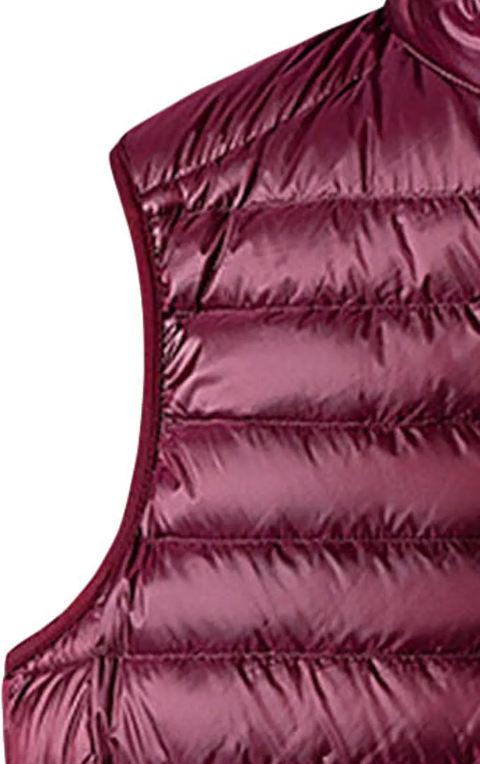 JEsilunmaMY Fall Winter Puffer Vest for Men Sleevelesss Down Jacket Packable Waistcoat Solid Color Lightweight Quilted Vests