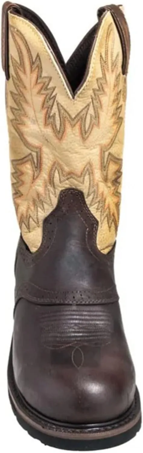 Justin Men's Superintendent Western Work Boot Steel Toe Brown 9.5 D