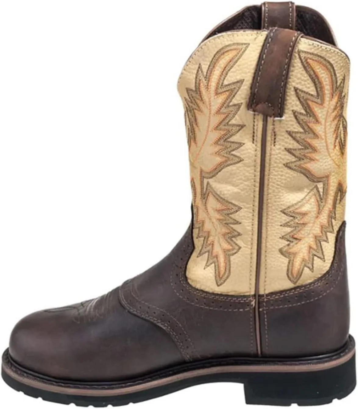 Justin Men's Superintendent Western Work Boot Steel Toe Brown 9.5 D