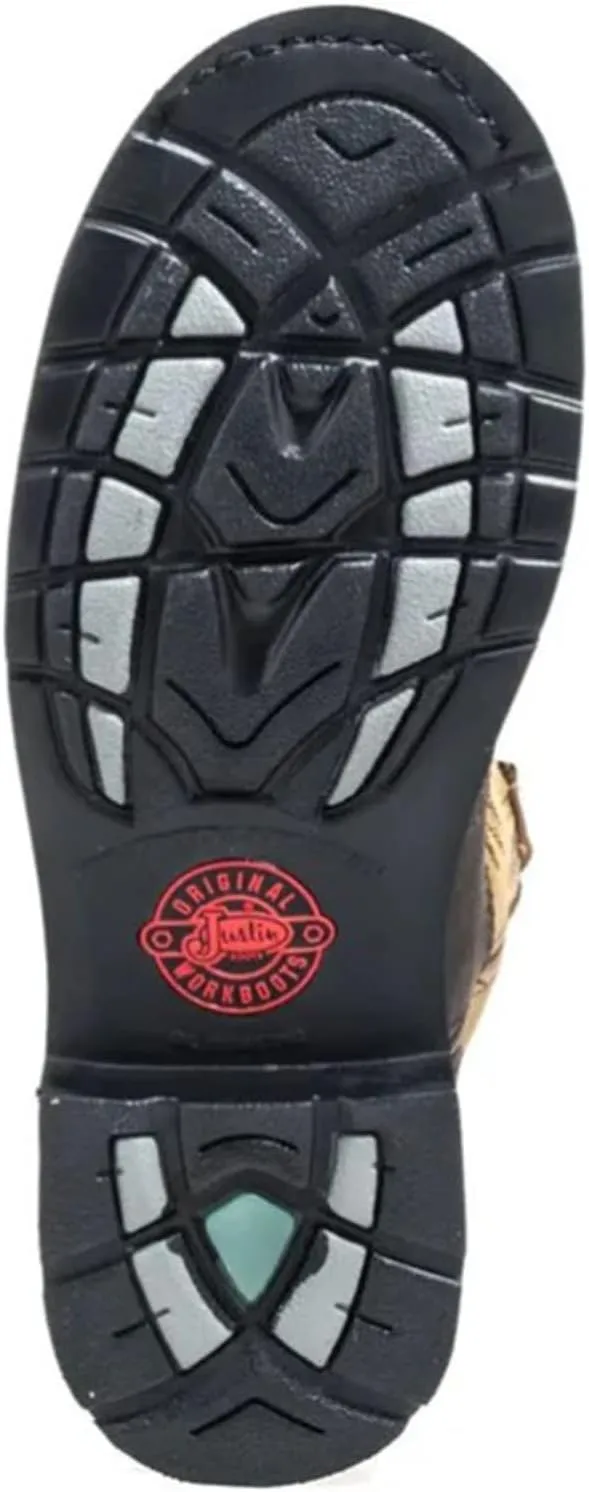 Justin Men's Superintendent Western Work Boot Steel Toe Brown 9.5 D