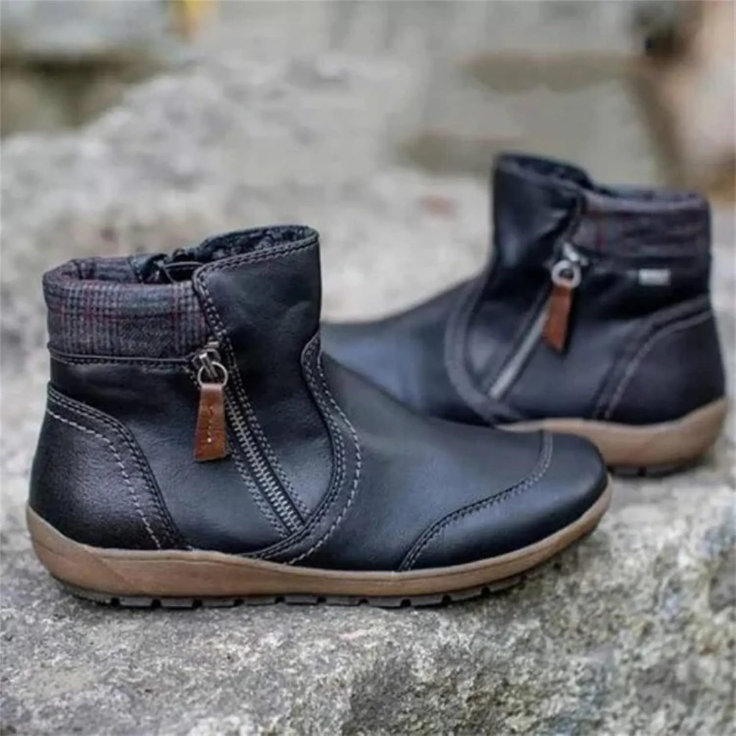 Ladmiple Boots For Women Ankle Booties Dressy Cowgirl Cowboy Western Short Booties Fashion Classic Retro Casual Walking Shoes