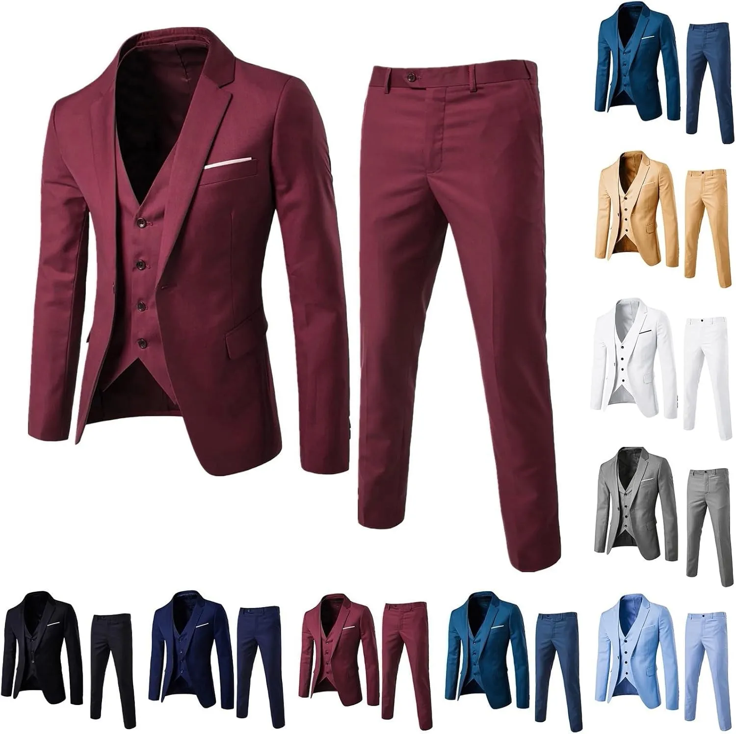 LCMTWX Black Suits For Men Slim Wedding Vest Pants Suit Jacket Suit Party Men's Coats Jackets Suit Jacket For Wedding Suits