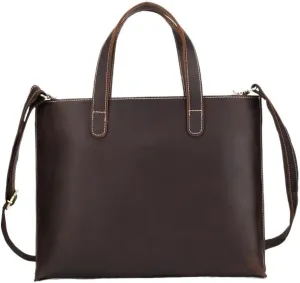 Leather Business Travel Bag Waterproof Vintage Mens Vacation Laptop Messenger Briefcase Commuter Shoulder Weekender