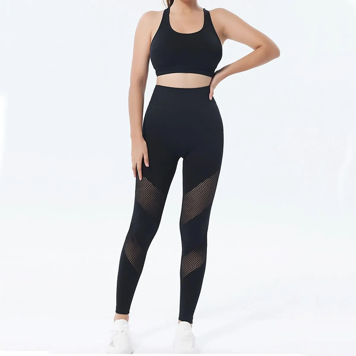 Leggings for WomenHigh Waist Cut-Out Gradient Design LeggingsYoga Pants, Gym Pants, Trousers