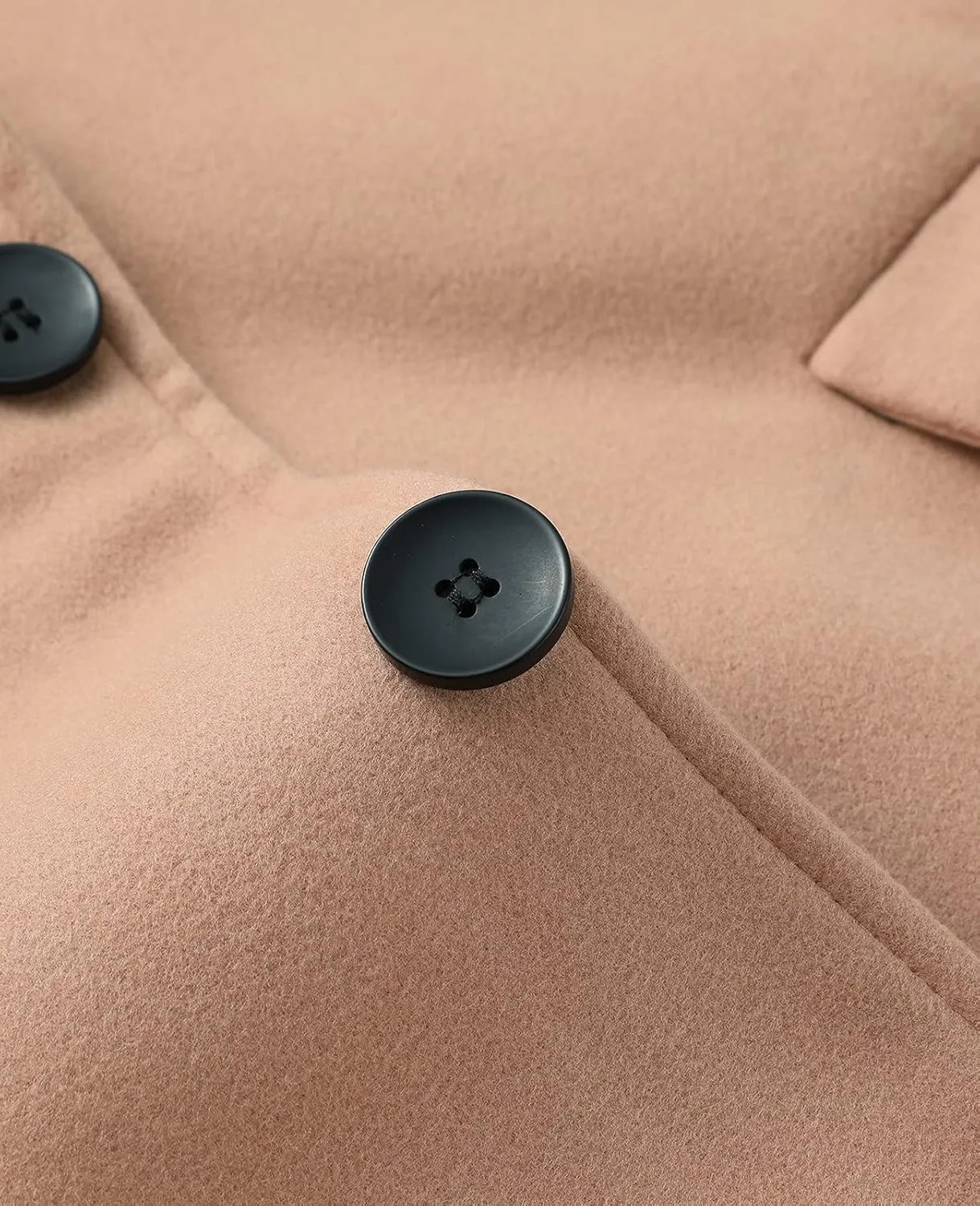 Lisskolo Men's Classic Wool Trench Overcoat Single Breasted Mid Long Wool Blend Top Pea Coats Jackets