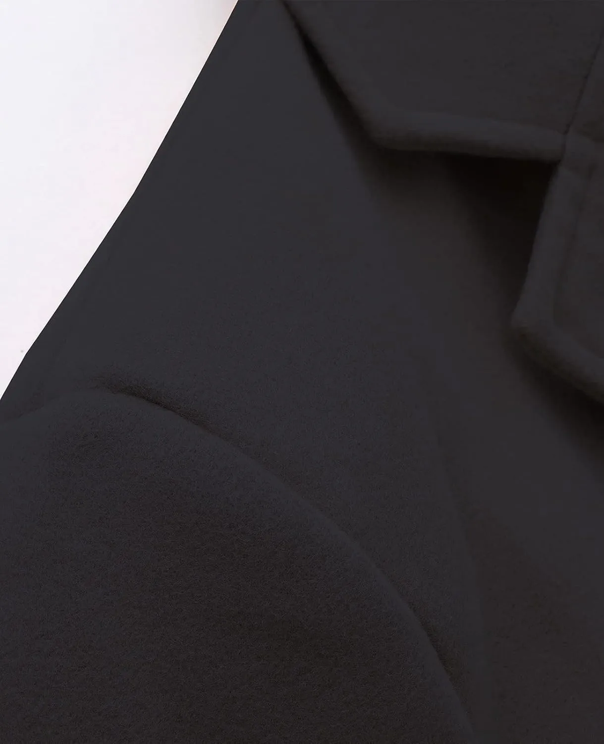Lisskolo Men's Classic Wool Trench Overcoat Single Breasted Mid Long Wool Blend Top Pea Coats Jackets