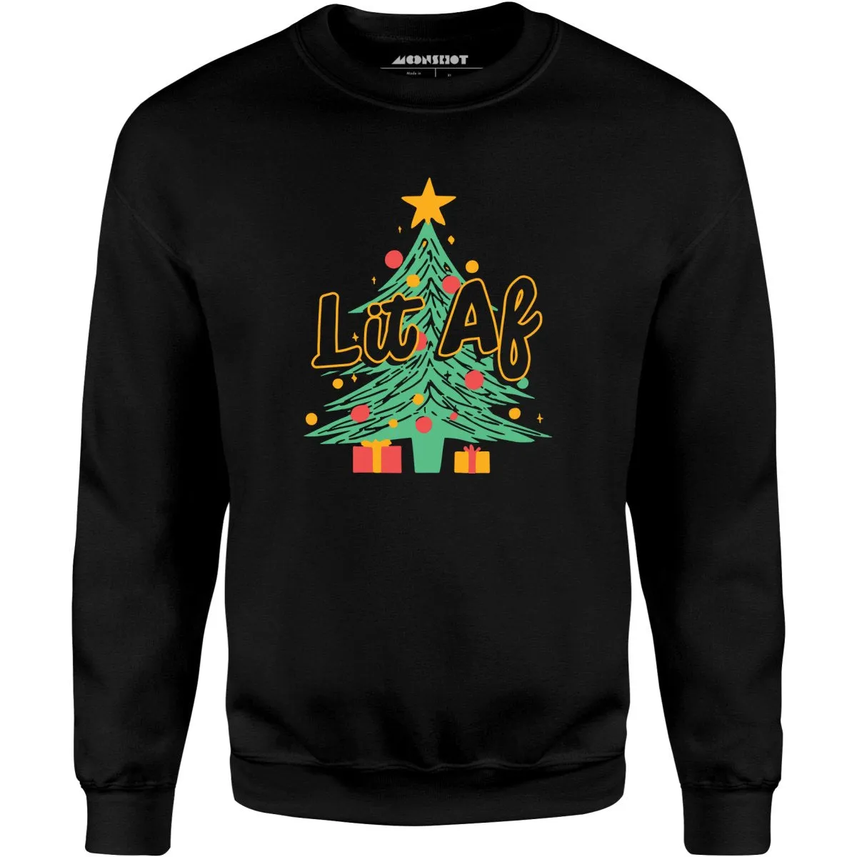 Lit AF Christmas Tree - Unisex Sweatshirt
