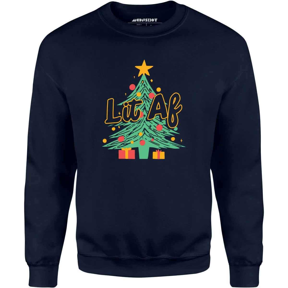 Lit AF Christmas Tree - Unisex Sweatshirt