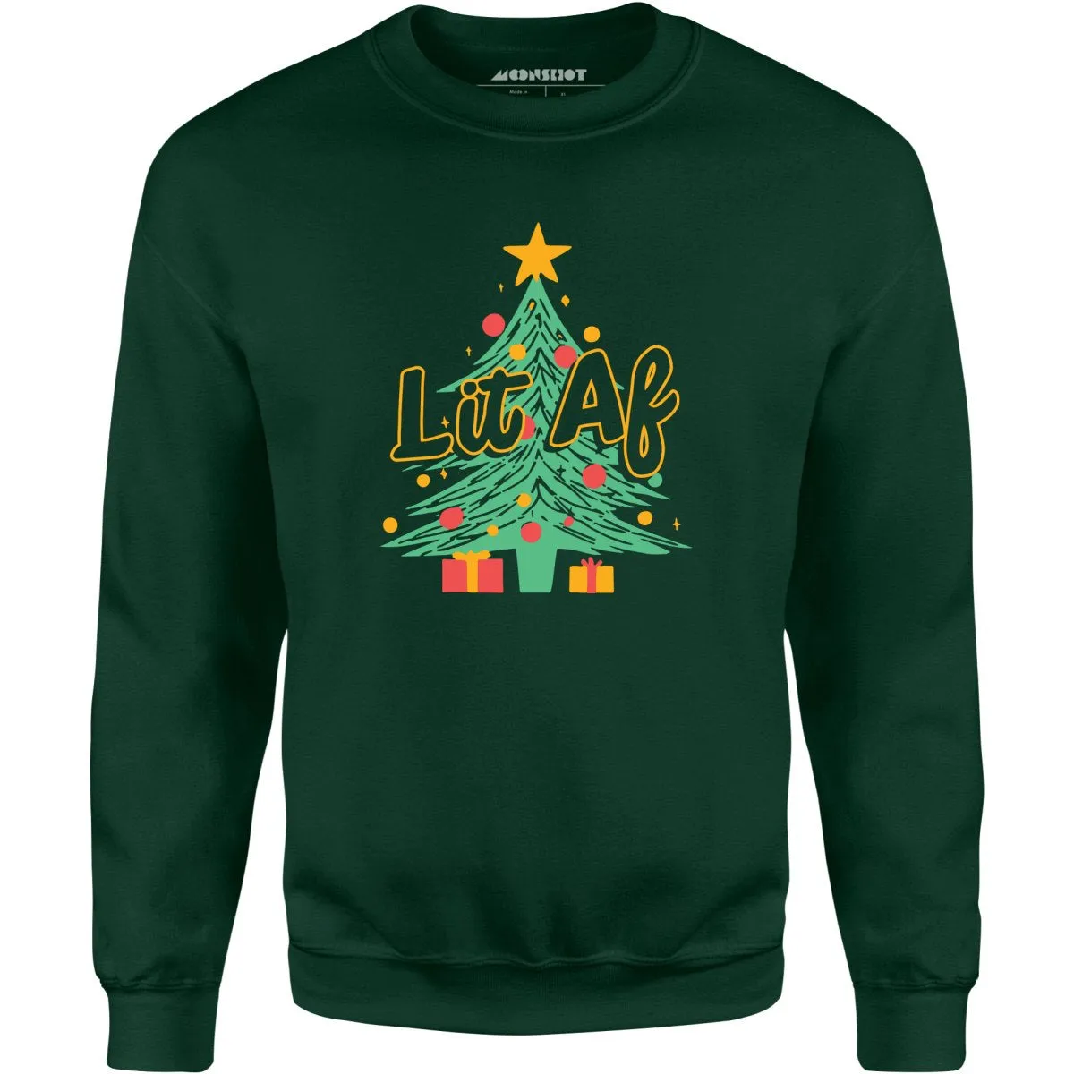 Lit AF Christmas Tree - Unisex Sweatshirt