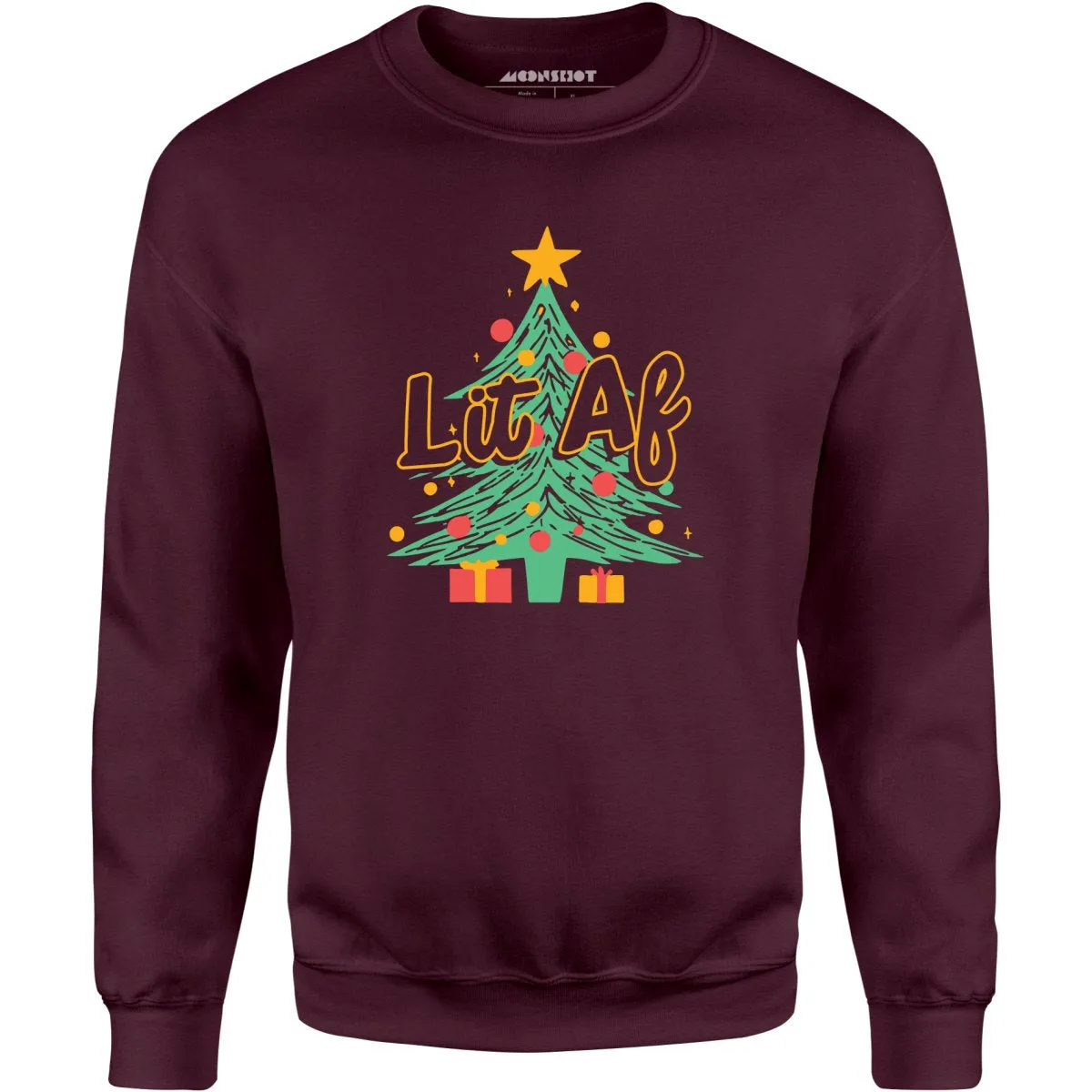 Lit AF Christmas Tree - Unisex Sweatshirt