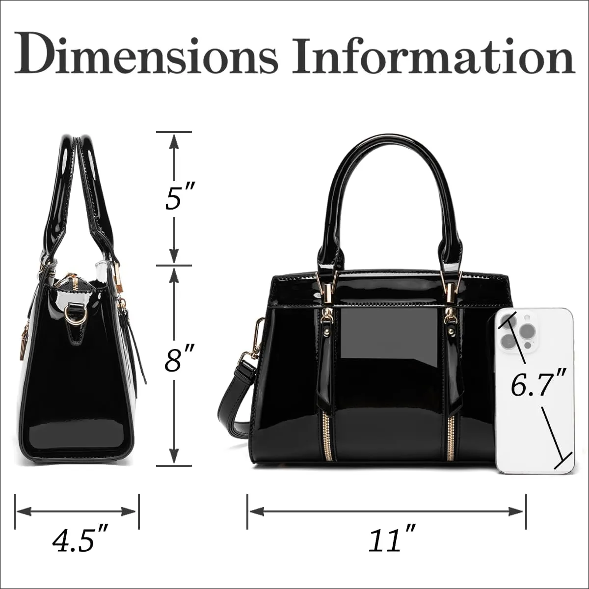 LJOSEIND Small Satchel Purses for Women - Fashionable Handbags, Top Handle Crossbody Bags with Adjustable Strap