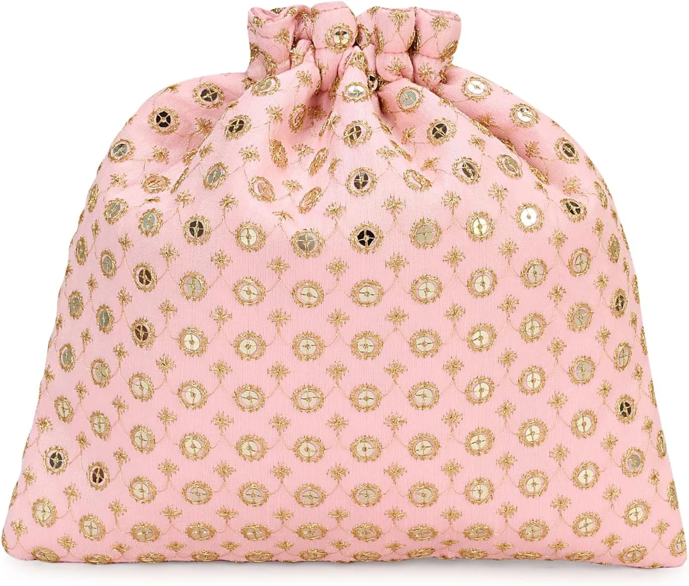 LONGING TO BUY Indian Embroidered Pearl Potli Bag For Women, Sequence Design with Tassel, Wedding Potli Bags