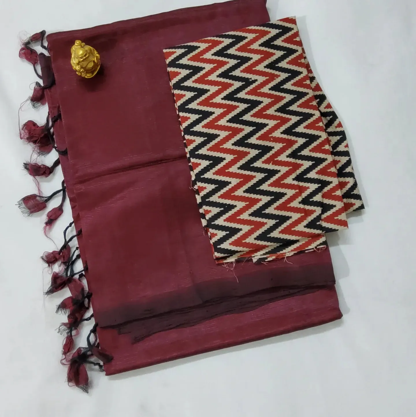 Mangalagiri Silk Cotton Hand Woven Saree with Extra Blouse #