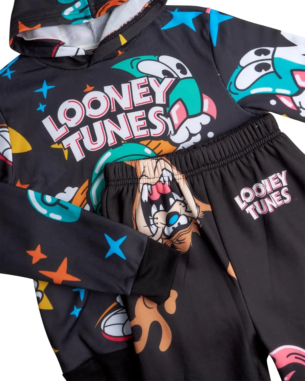 Members Only Boys' Active Tracksuit Set - 2 Piece Looney Tunes, Marvin, Tom & Jerry Fleece Hoodie and Sweatpants (Size: 4-18)