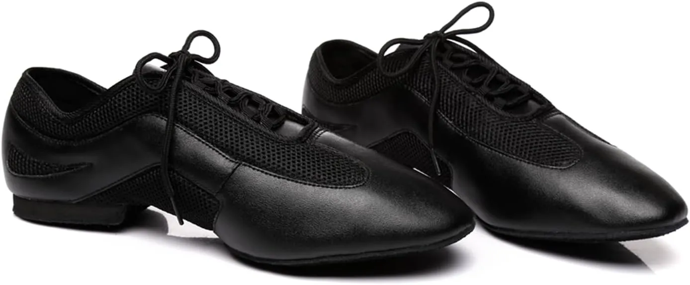 Men's Ballroom Dance Shoes for Latin Salsa Waltz Tango with Standard Block Low Heel