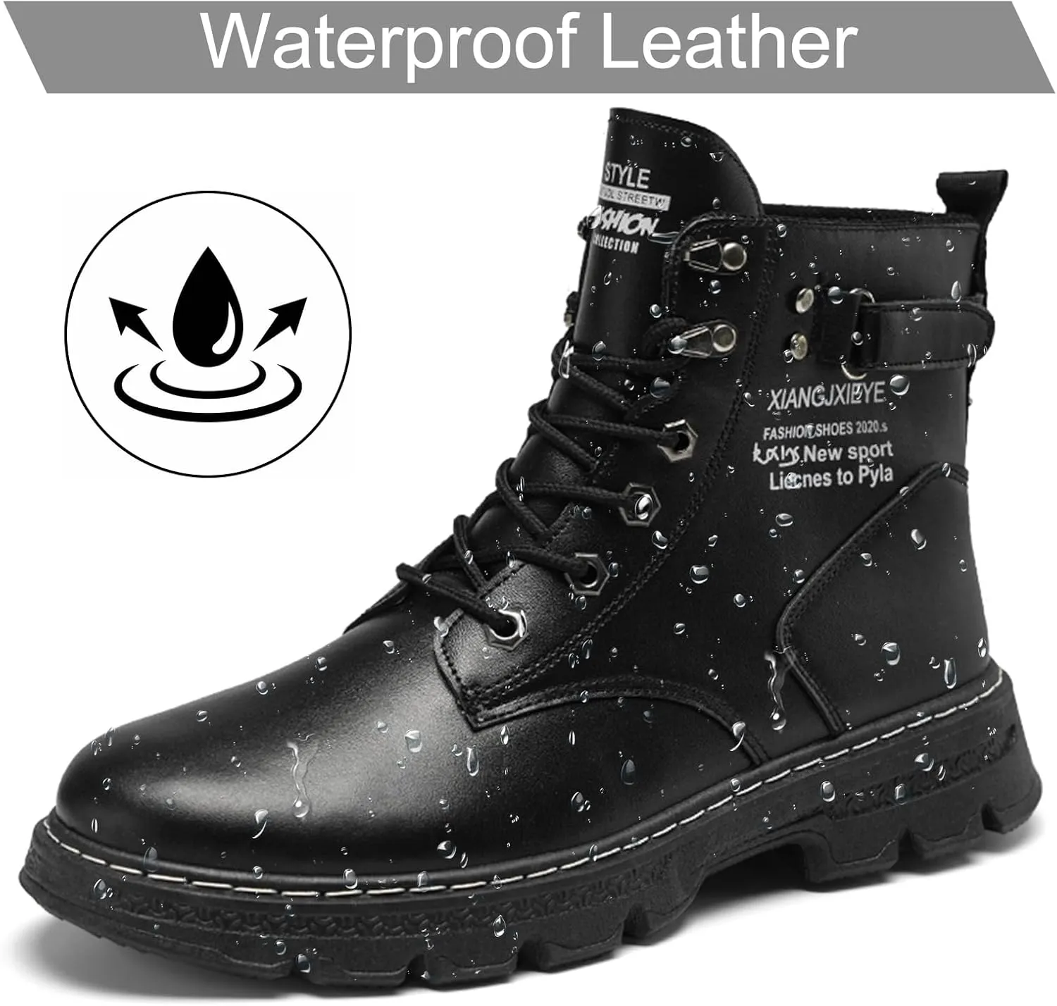 Mens Boots Fashion Casual Waterproof Chukka Boots Mens Business Mens Boots Dress Boots