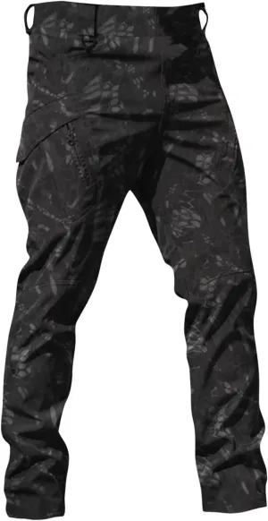 Mens Cargo Work Pants Outdoor Baggy Travel Camping Hiking Pants 2024 Multi Pockets Ripstop Camo Tactical Pants