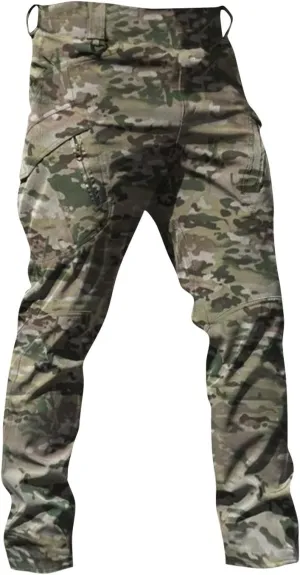 Mens Cargo Work Pants Outdoor Baggy Travel Camping Hiking Pants 2024 Multi Pockets Ripstop Camo Tactical Pants