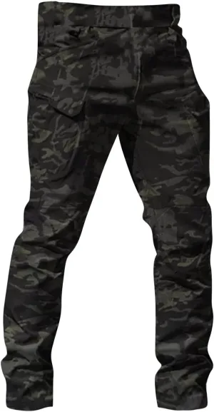 Mens Cargo Work Pants Outdoor Baggy Travel Camping Hiking Pants 2024 Multi Pockets Ripstop Camo Tactical Pants