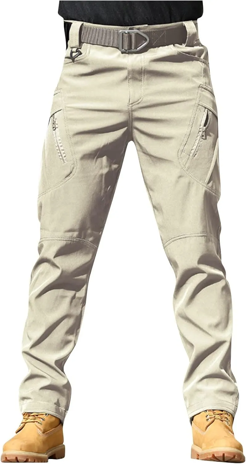 Mens Cargo Work Pants Outdoor Baggy Travel Camping Hiking Pants 2024 Multi Pockets Ripstop Camo Tactical Pants