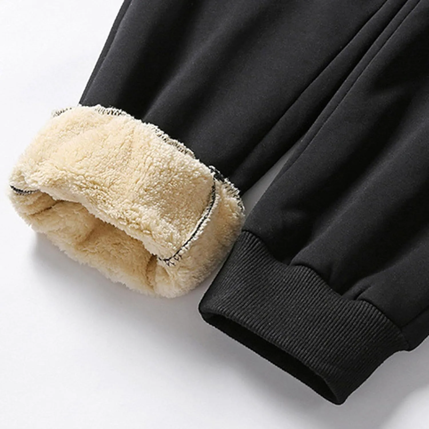 Mens Casual Cotton Sweatpants Drawstring Elastic Waist Wide Leg Pant Workout Sport Pants Work Multi Pockets