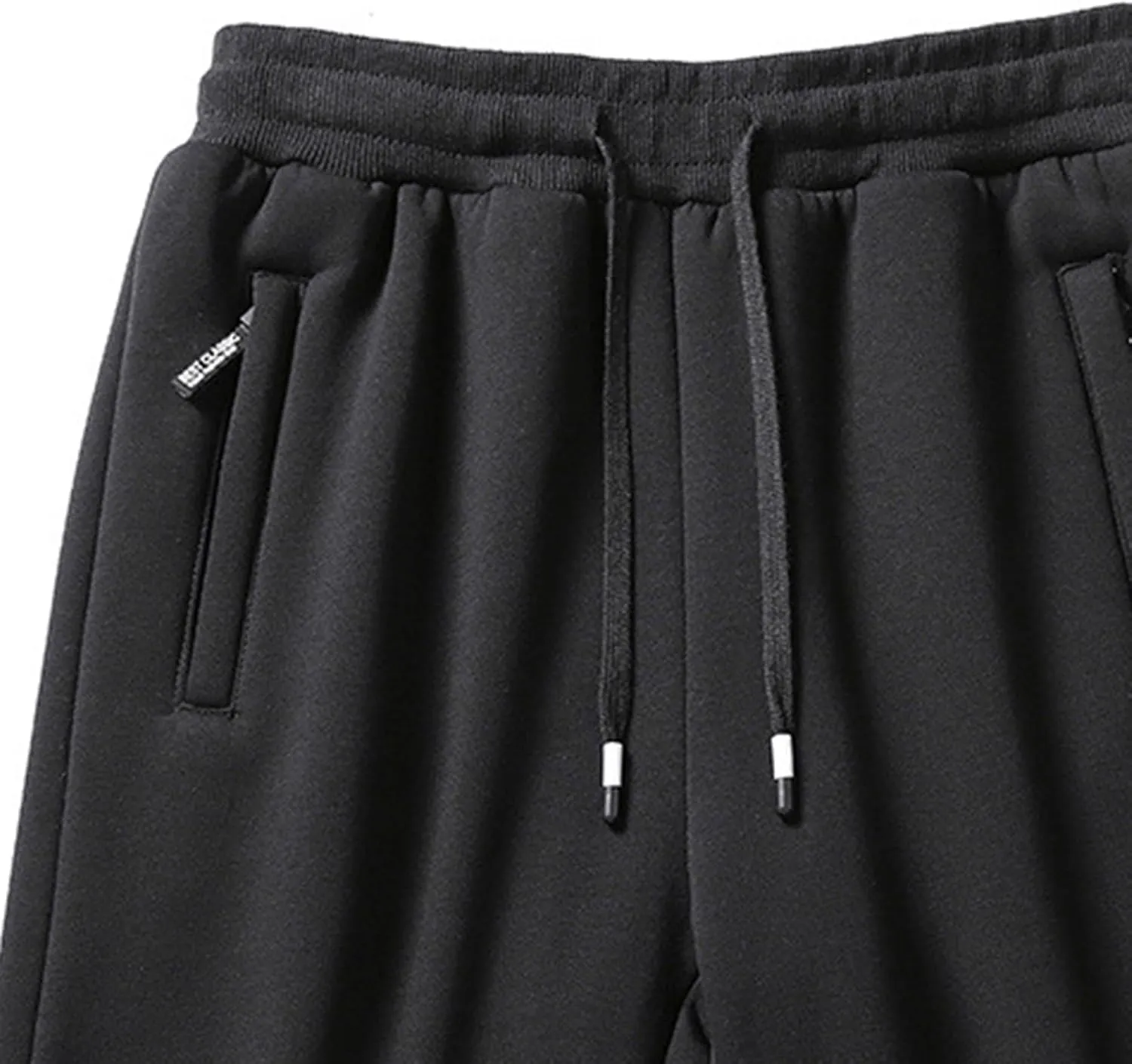 Mens Casual Cotton Sweatpants Drawstring Elastic Waist Wide Leg Pant Workout Sport Pants Work Multi Pockets