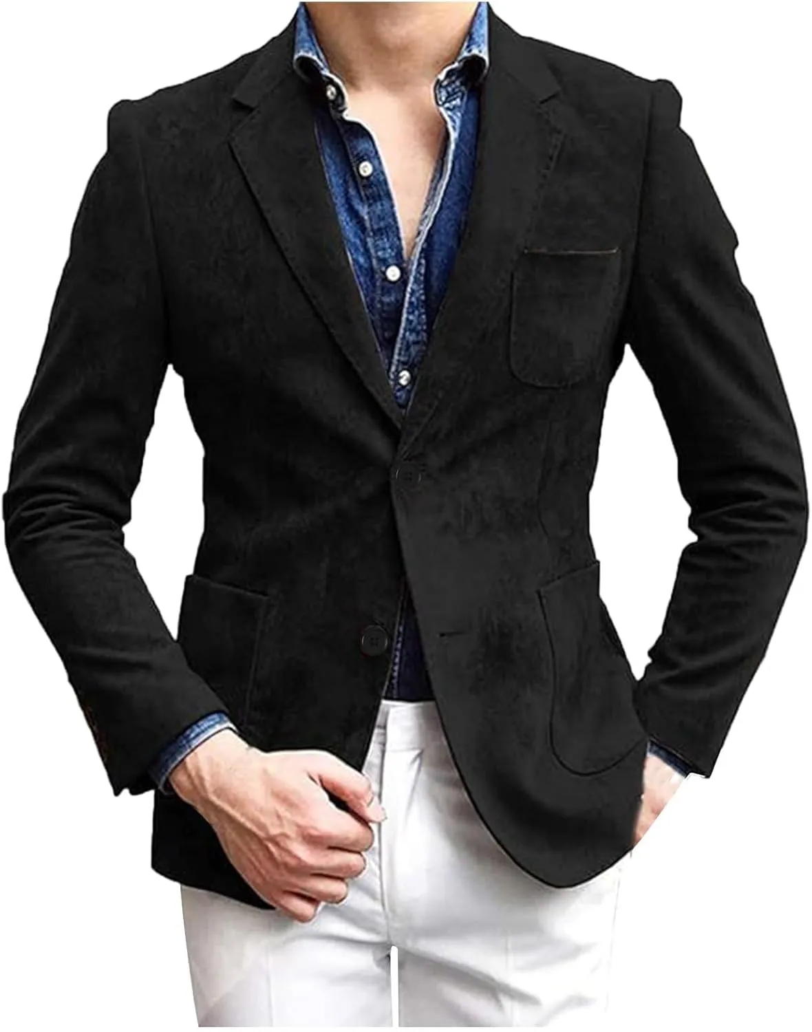 Men's Casual One Button Slim Fit Blazer Fashion Lightweight Ethnic Style Party Dress Suit Jacket Blazers for Men