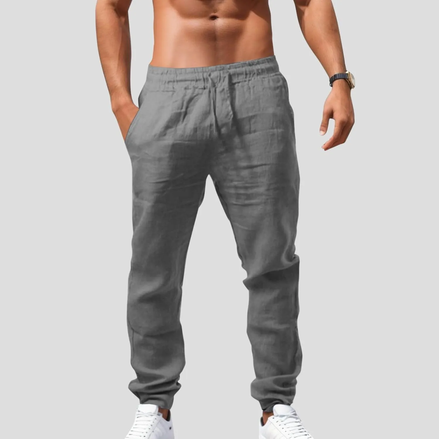 Men's Casual Pants Sweatpants Breathable Comfy Joggers Sports Long Pant Long Trousers with Pockets Chino Pants