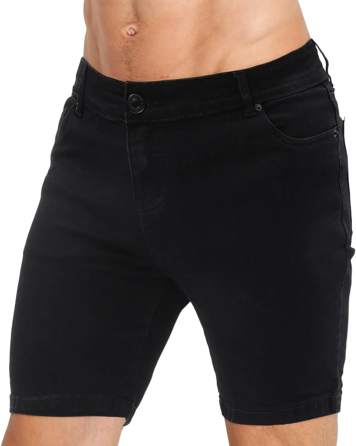Men's Casual Slim Fit Denim Jean Shorts Skinny Stretch Summer Hot Short