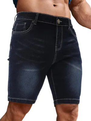 Men's Casual Slim Fit Denim Jean Shorts Skinny Stretch Summer Hot Short