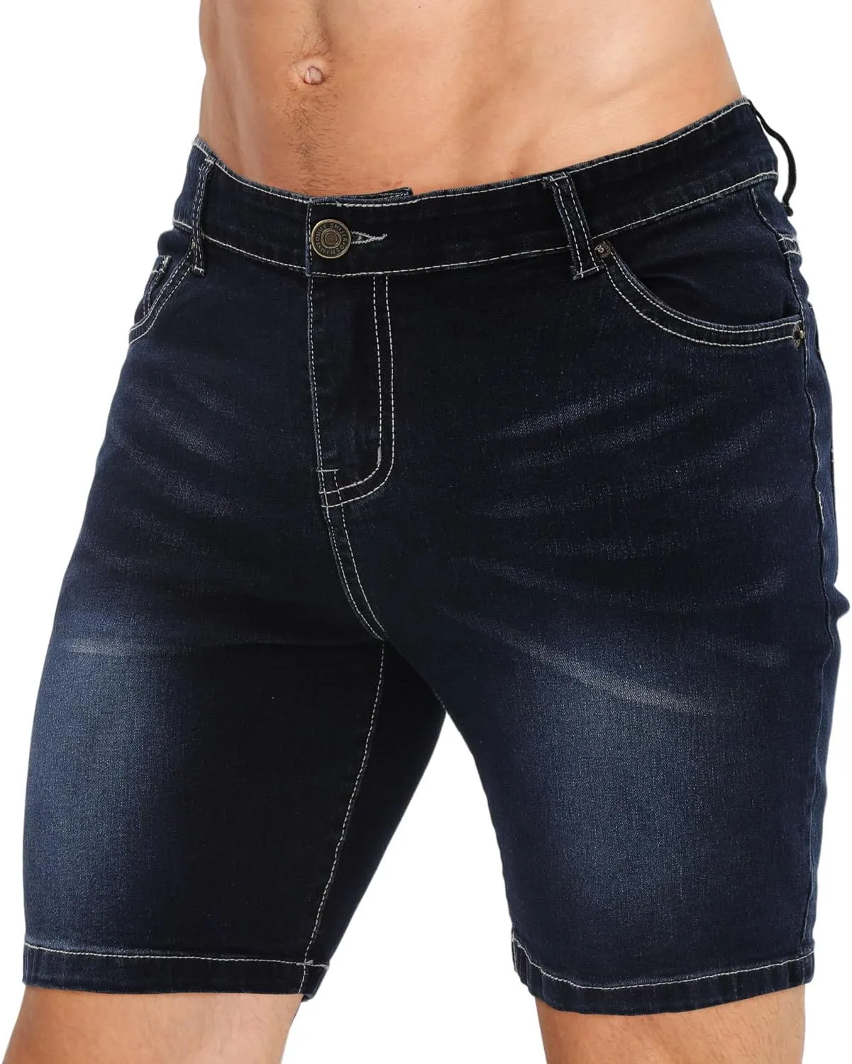 Men's Casual Slim Fit Denim Jean Shorts Skinny Stretch Summer Hot Short