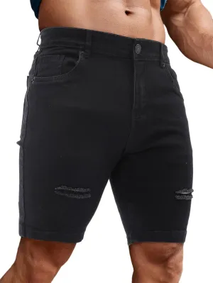 Men's Casual Slim Fit Denim Jean Shorts Skinny Stretch Summer Hot Short