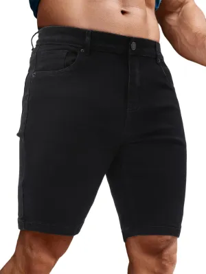 Men's Casual Slim Fit Denim Jean Shorts Skinny Stretch Summer Hot Short