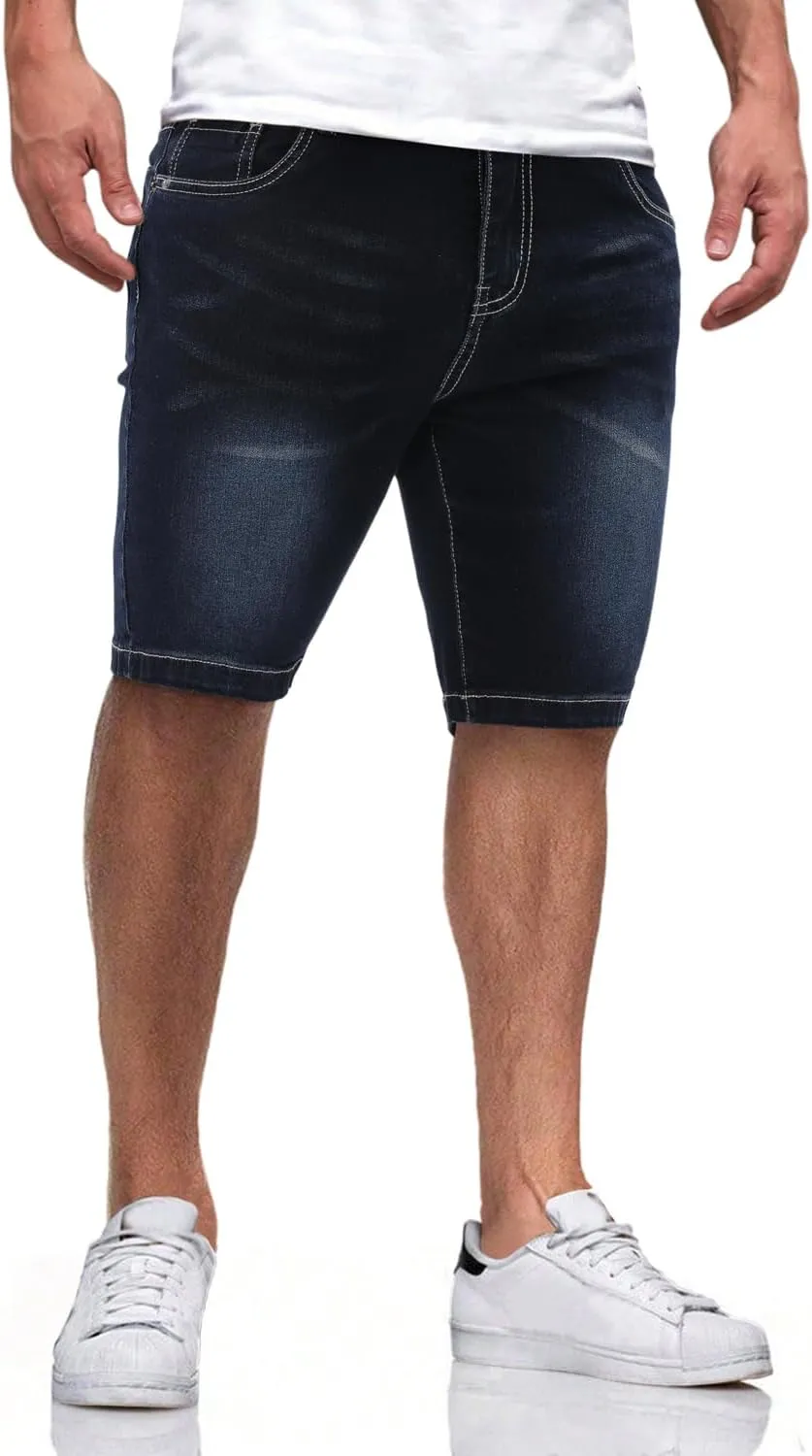 Men's Casual Slim Fit Denim Jean Shorts Skinny Stretch Summer Hot Short