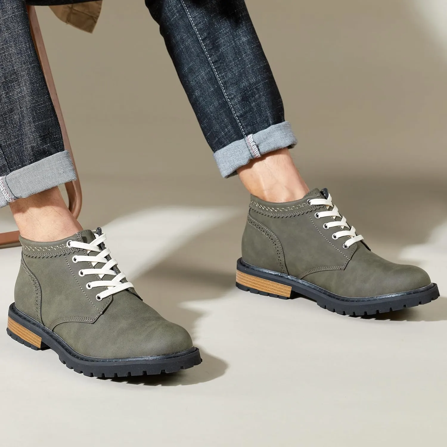 Men's Chelsea Ankle Boots Cowboy Boots Dress Casual Shoes Punk Rock Western Boots