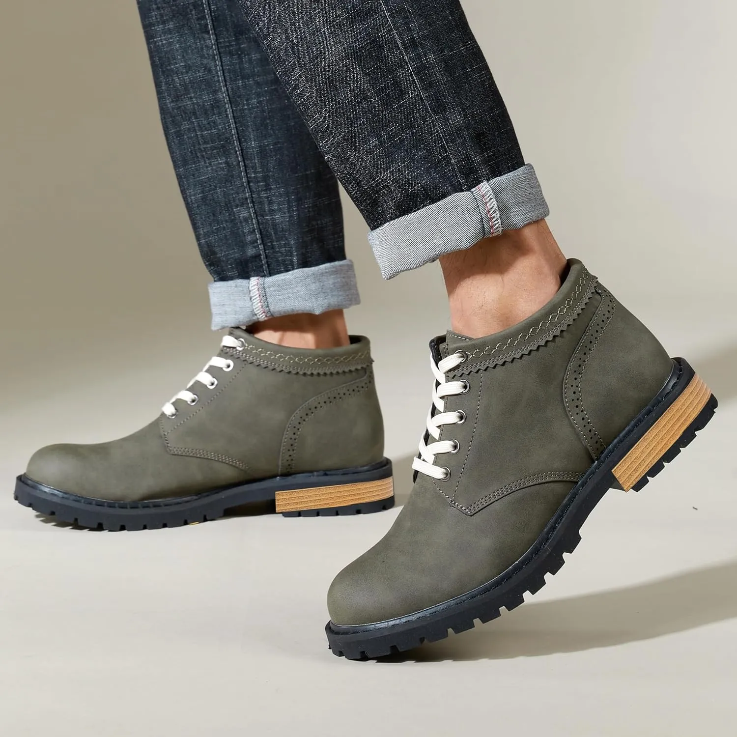 Men's Chelsea Ankle Boots Cowboy Boots Dress Casual Shoes Punk Rock Western Boots